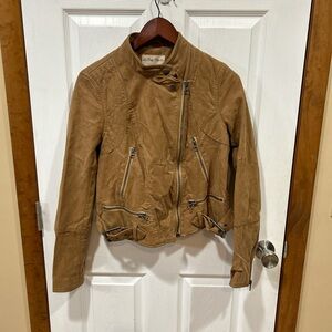 We The Free Moto Faux Leather Biker Jacket Zip Detail | Size S